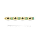 An Art Deco gold, enamel and amazonite bracelet, by Lacloche Frères,