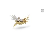 A diamond 'bird's nest' brooch, by Van Cleef & Arpels,