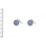 A pair of sapphire and diamond cufflinks, by Margherita Burgener