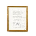 Bernie Taupin's original lyrics to the early Elton John hit, 'The Border Song,' with annotations ...