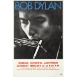 A Bob Dylan Norfolk Municipal Auditorium Concert Handbill 1966