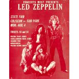 A Led Zeppelin State Fair Coliseum Concert Handbill 1969