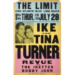 An Ike and Tina Turner The Limit Concert Poster 1960