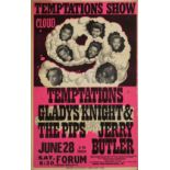 A Temptations Show And Gladys Knight & The Pips Forum Concert Poster 1969