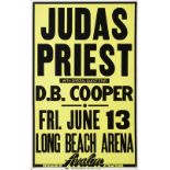 A Judas Priest Long Beach Arena Concert Poster 1980