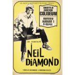 A Neil Diamond Seattle Center Coliseum Concert Poster 1971