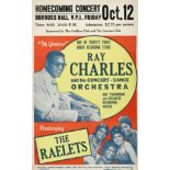 A Ray Charles Burruss Hall Concert Poster 1962