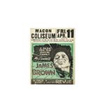 A James Brown Macon Coliseum Concert Poster 1969