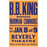 B.B. King Beverly Theatre Concert Poster 1980s