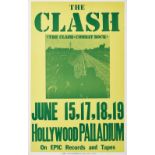 A Clash Hollywood Palladium Concert Poster 1982