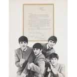 An Early Beatles Typed Letter Signed By Paul McCartney and George Harrison