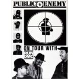 A Public Enemy And Run DMC Tour Poster late 1980s