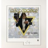 Alice Cooper Signed Artists Proof Print Of The Album Cover For Welcome to My Nightmare mid-1990s