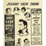 A Johnny Cash And Patsy Cline KRNT Theater Concert Handbill 1962
