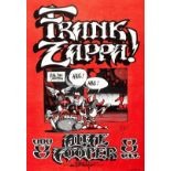 A Frank Zappa And Alice Cooper Cal State Fullerton Concert Poster AOR 4.124 Signed By Rick Griffi...