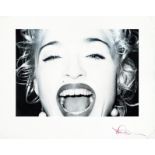 A Proof Of A Photograph Titled 'Open Wide' By Herb Ritts Signed By Madonna early 1990s