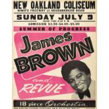 A James Brown New Oakland Coliseum Concert Poster 1967