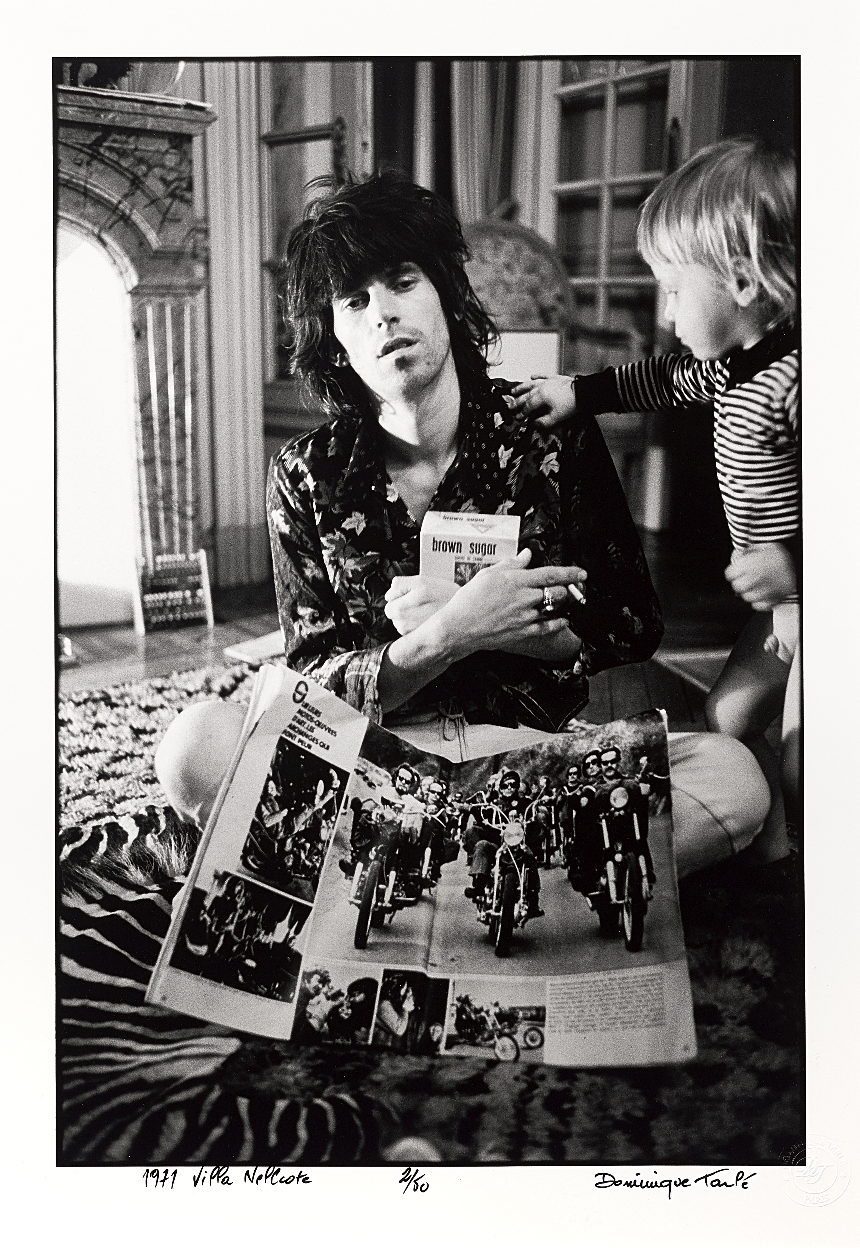 A Limited Edition Photograph Of Keith Richards And Child By Dominique Tarlé 1971