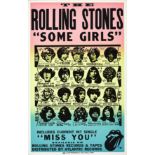 A Rolling Stones Promotional Poster For The Album Some Girls