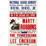 A Marty Robbins National Guard Armory Concert Poster 1956