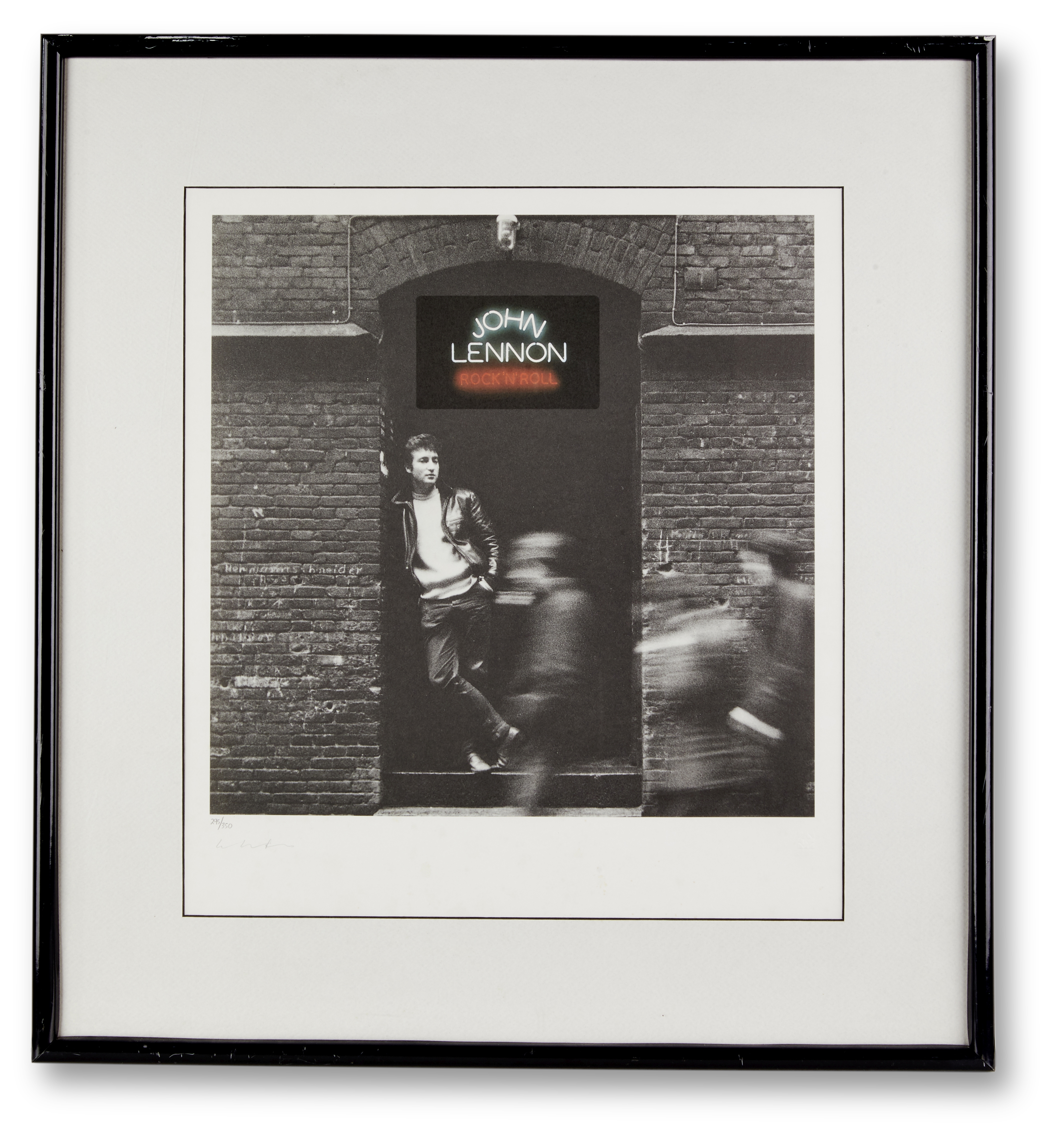 A Limited Edition Print Of The Cover Of The John Lennon Album Rock 'n' Roll Signed By Yoko Ono mi...