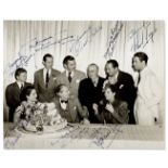 A signed photograph of MGM's top stars of 1939 including Clark Gable, Norma Shearer, and others