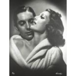 A George Hurrell signed and numbered limited edition oversized photograph of Loretta Young and Ty...