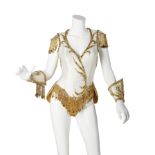 A Mitzi Gaynor pair of stage-worn beaded leotards designed by Bob Mackie