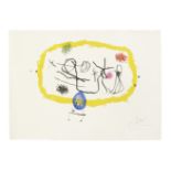 Joan Miró (1893-1983) Personatges Solars Etching in colours with embossing, 1974, on Arches wove ...