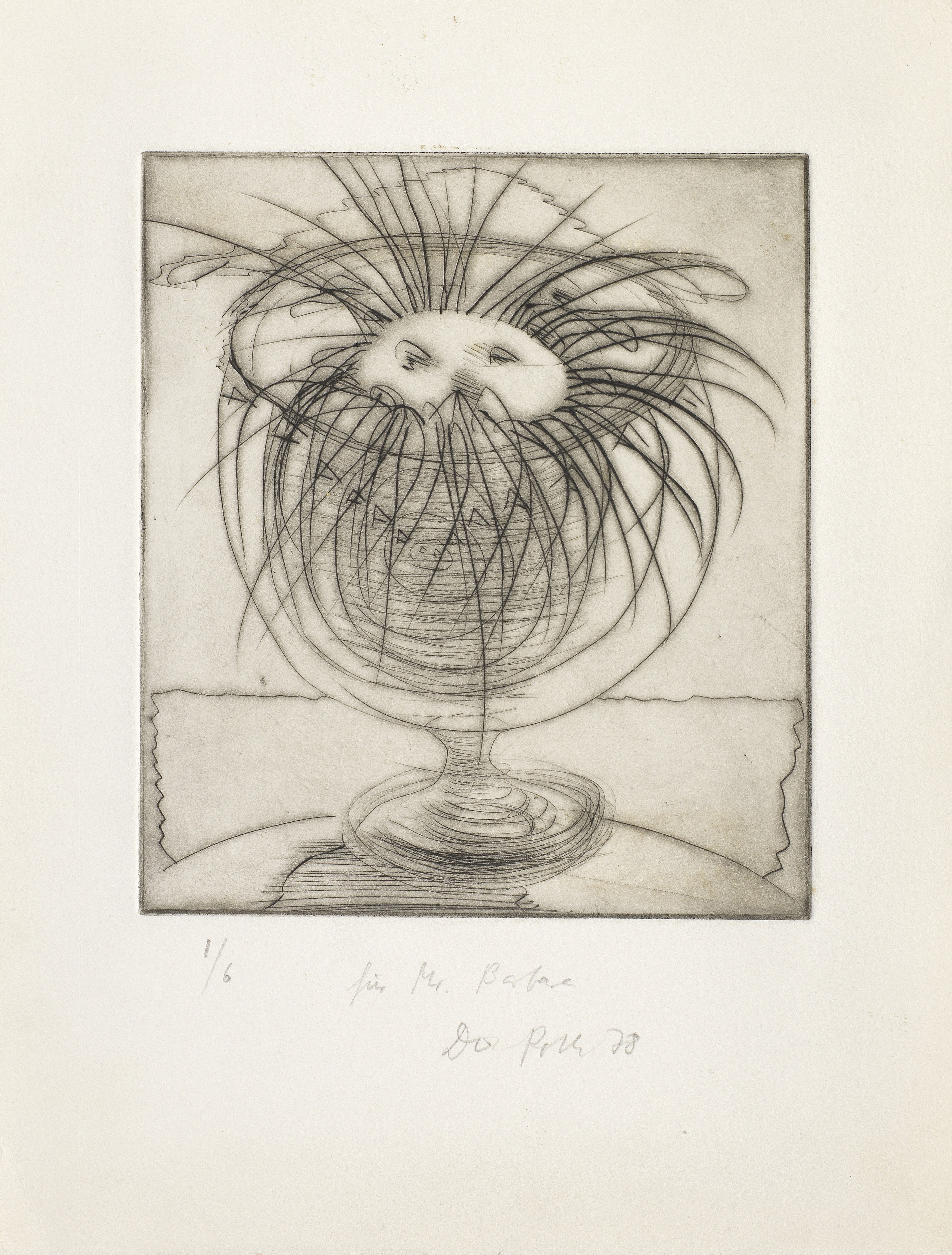 Dieter Roth (1930-1998) The Self-Portrait Suite The complete suite of five etchings with drypoint... - Image 2 of 5