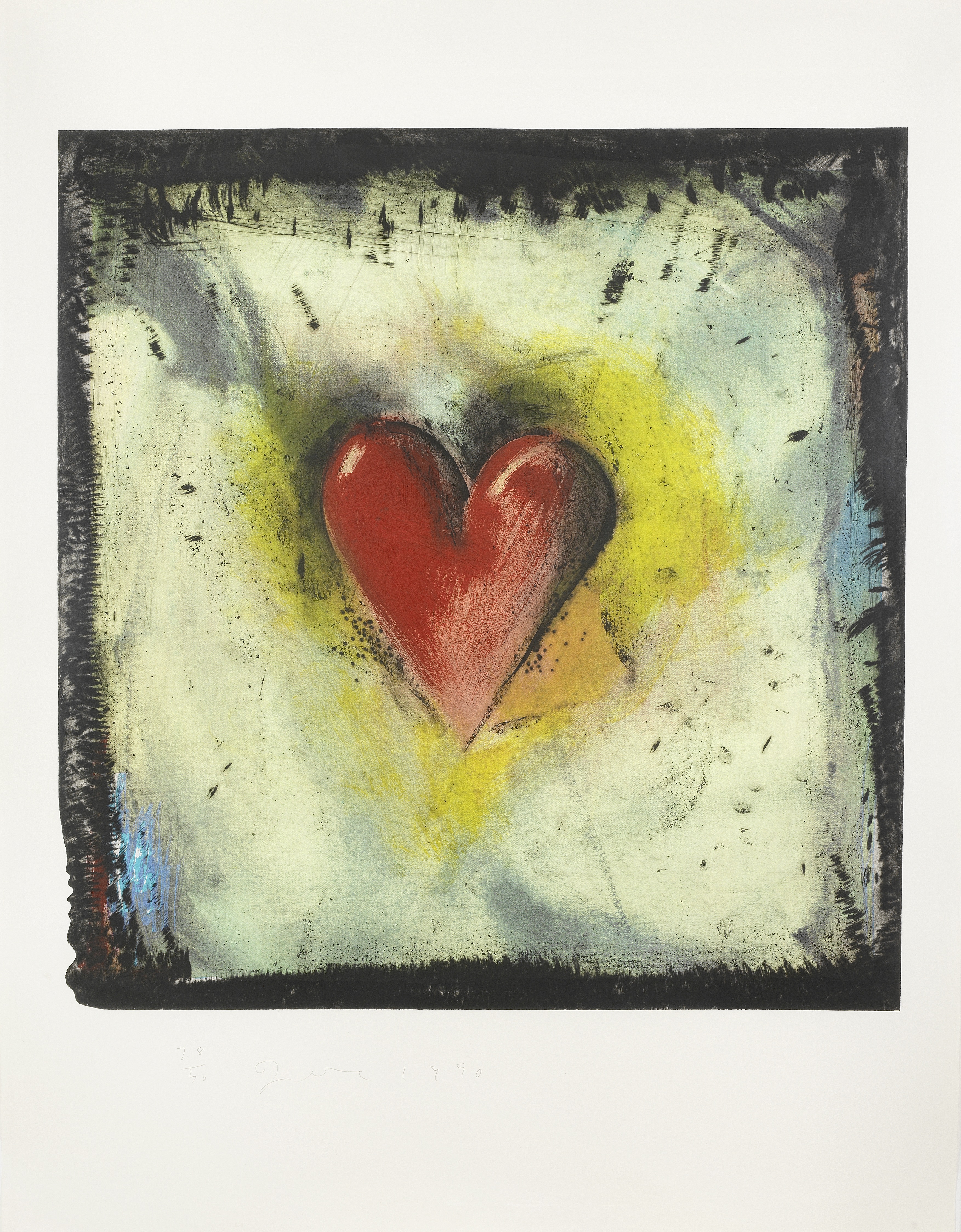Jim Dine (born 1935) The Hand-Coloured Viennese Hearts The complete set of seven screenprints wit... - Image 2 of 7
