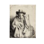 Rembrandt Harmensz van Rijn (1606-1669) Clement De Jonghe, Printseller Etching and drypoit, 1651,...