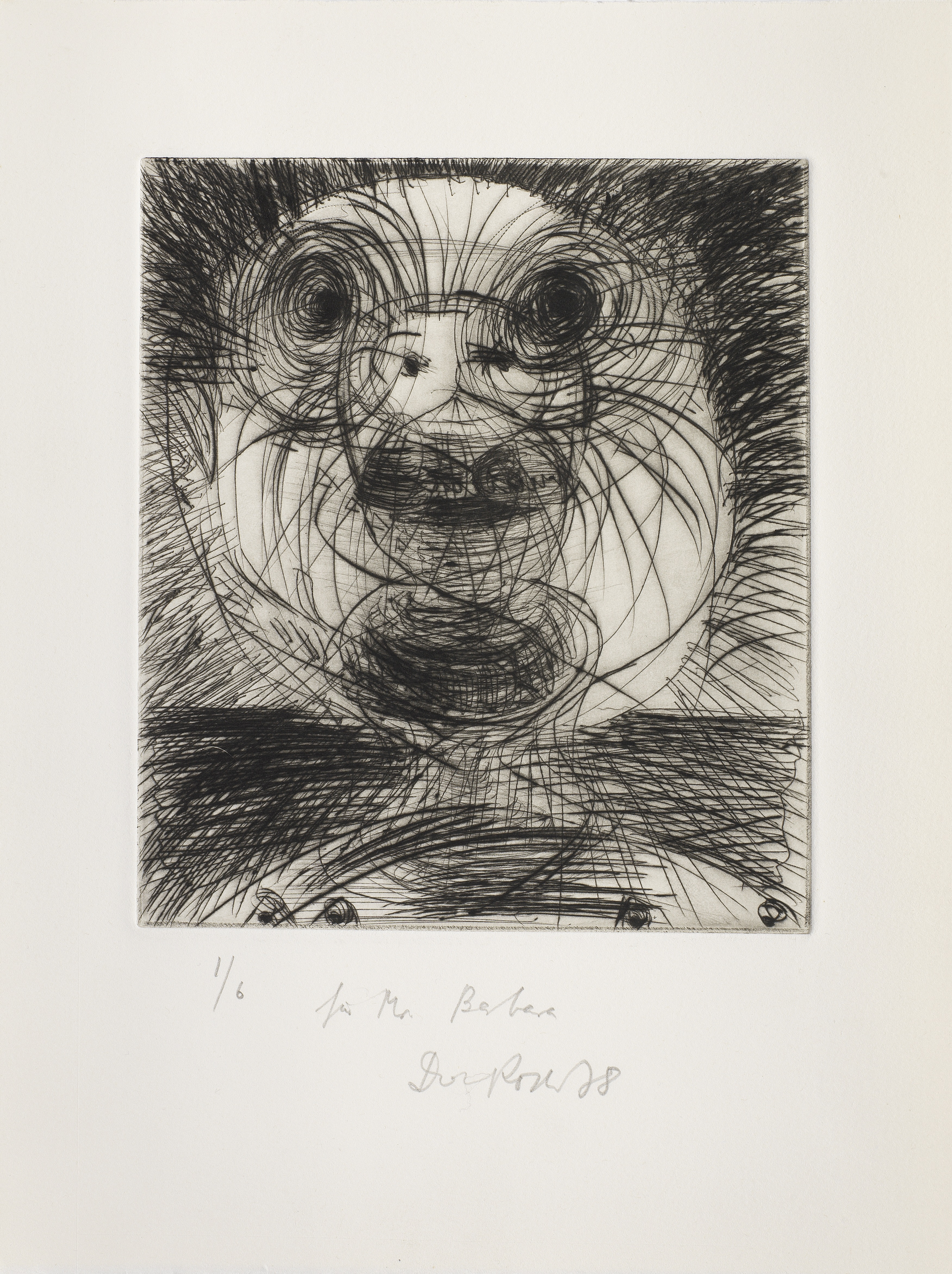 Dieter Roth (1930-1998) The Self-Portrait Suite The complete suite of five etchings with drypoint... - Image 4 of 5