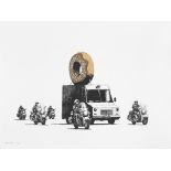 Banksy (born 1975) Donuts (Chocolate) Screenprint in colours, 2009, on Arches wove paper, signed...