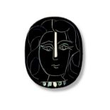 Pablo Picasso (1881-1973) Visage de femme stamped and marked Edition Picasso/Madoura Plein Feu/E...