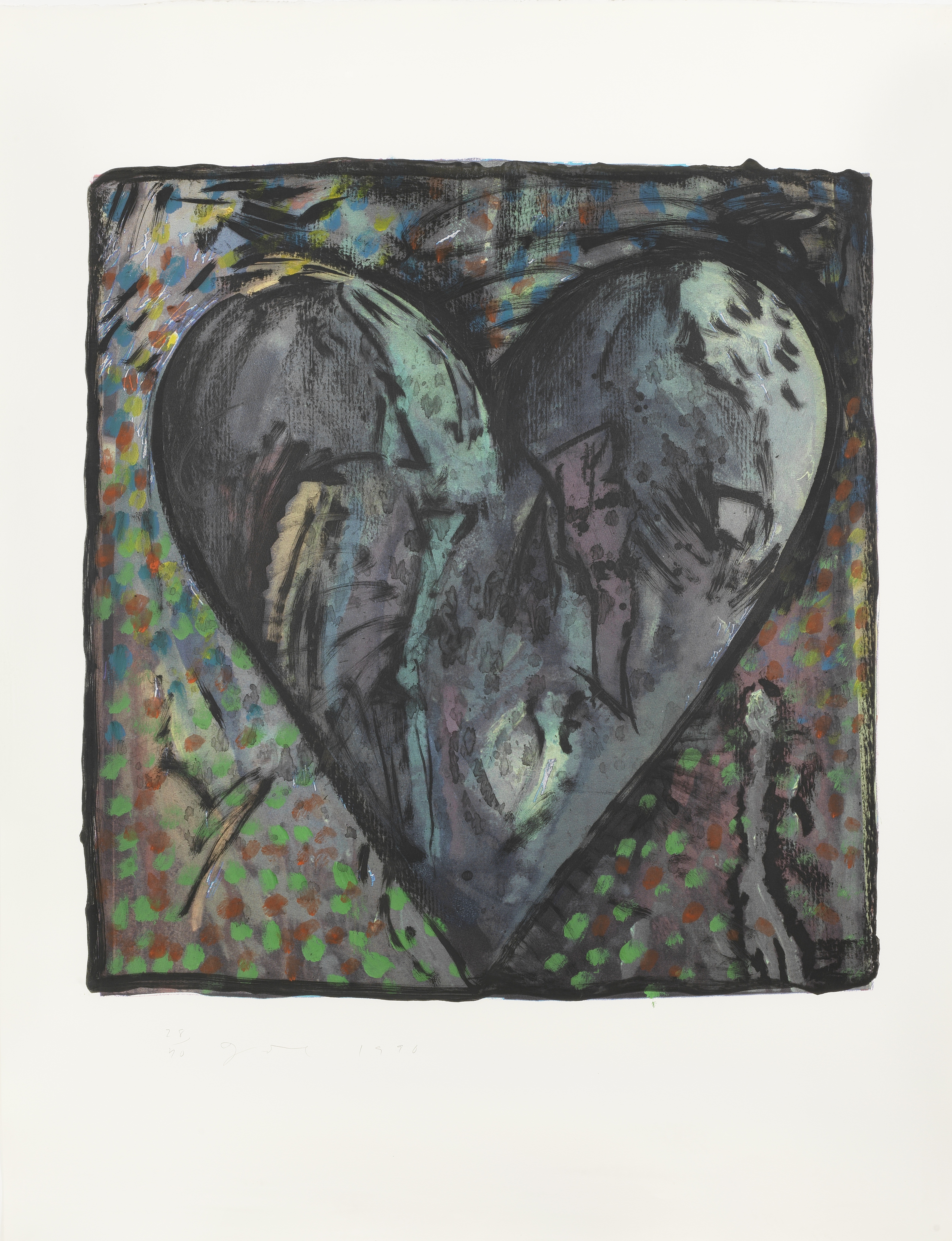 Jim Dine (born 1935) The Hand-Coloured Viennese Hearts The complete set of seven screenprints wit... - Image 3 of 7