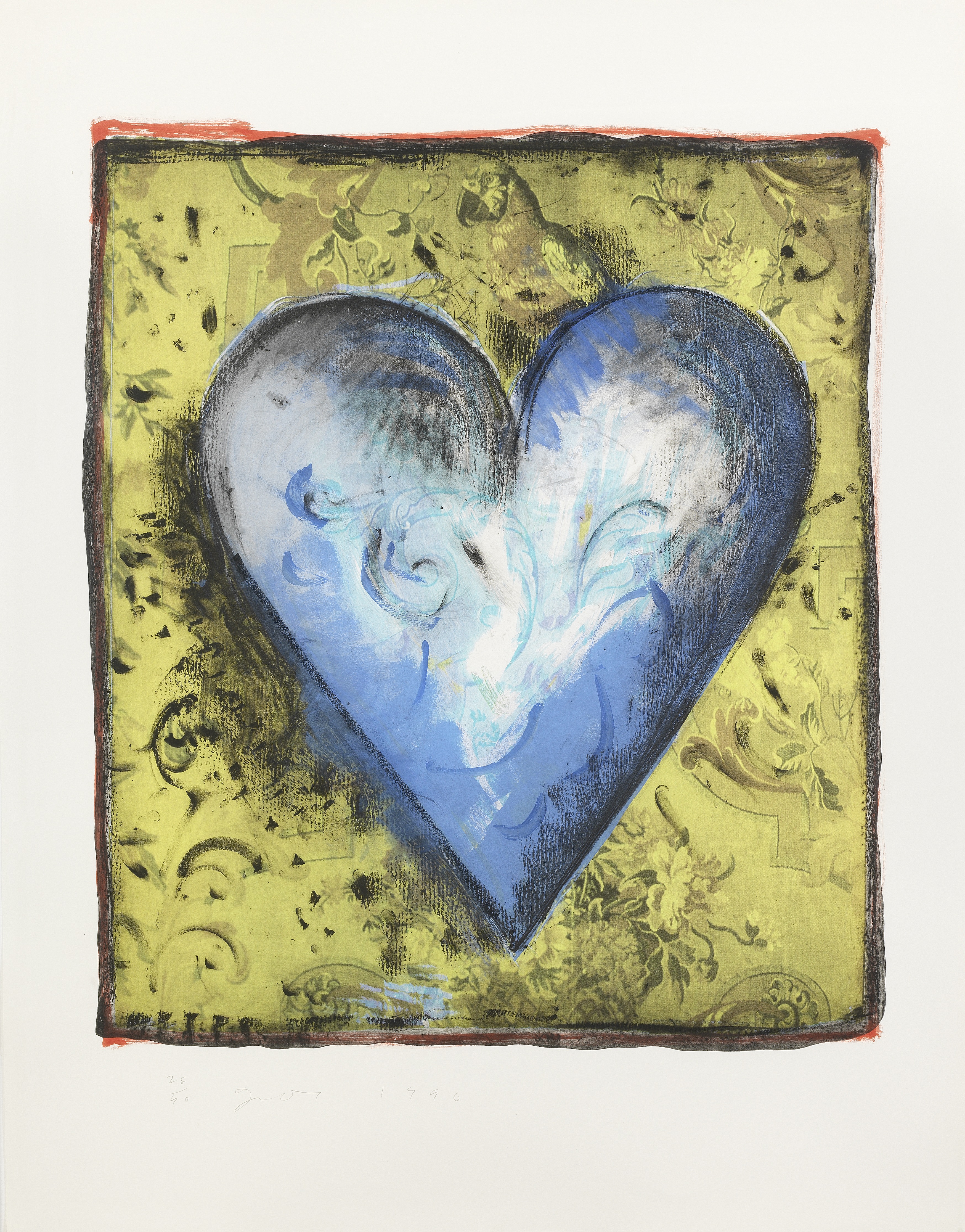Jim Dine (born 1935) The Hand-Coloured Viennese Hearts The complete set of seven screenprints wit... - Image 5 of 7