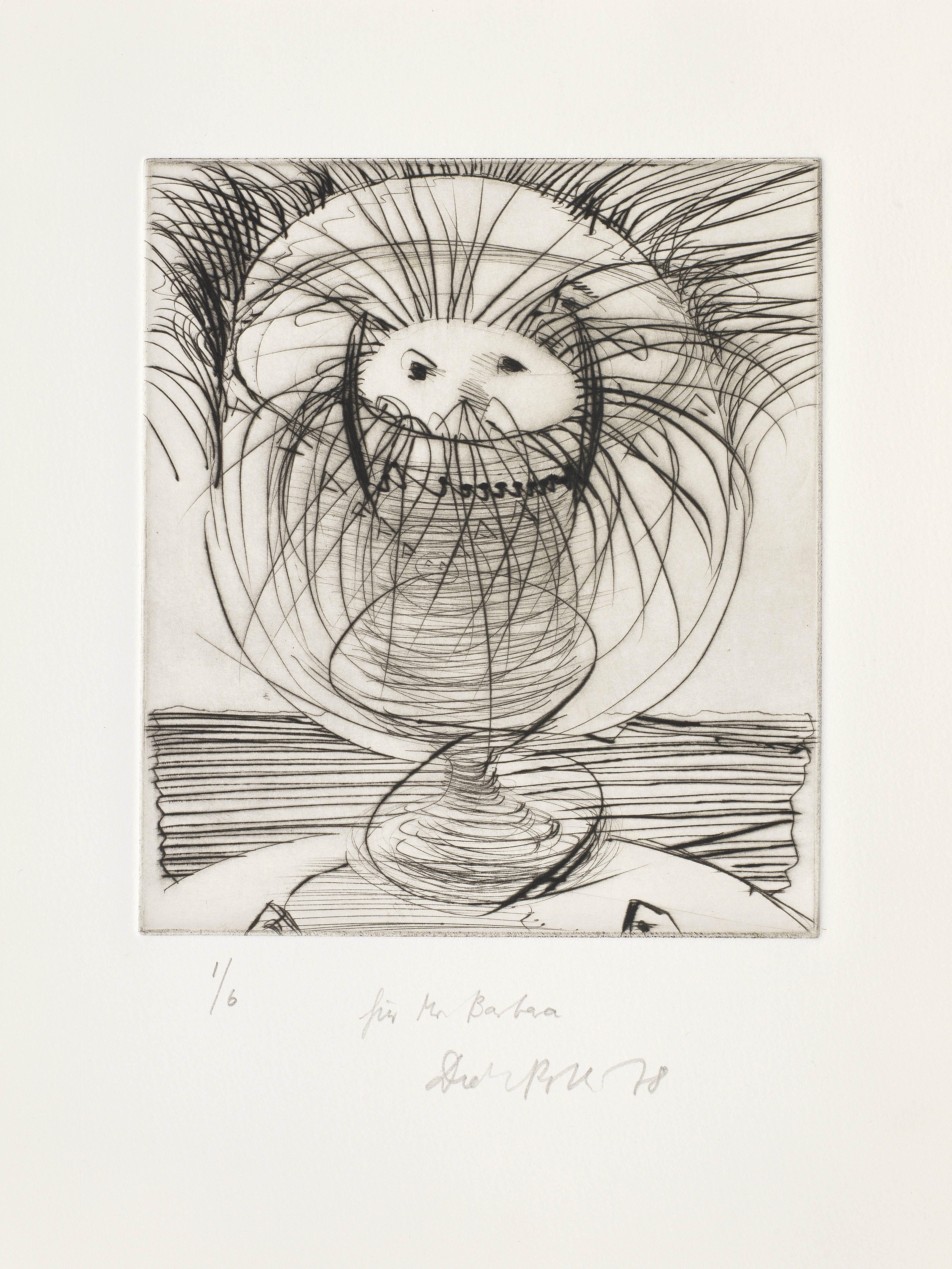 Dieter Roth (1930-1998) The Self-Portrait Suite The complete suite of five etchings with drypoint... - Image 3 of 5