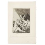 Francisco José de Goya y Lucientes (1746-1828) De quel mal morira?; Hasta la muerte, from Los Cap...