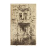 James Abbott McNeill Whistler (1834-1903) Balcony, Amsterdam Etching and drypoint, 1889, on cream...