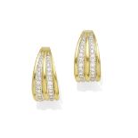 Pair of diamond ear clips