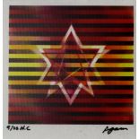 Yaacov Agam (born 1928); Two Stars (Small) - Red/Yellow;