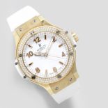 Hublot. An 18K rose gold, ceramic and diamond set automatic wristwatch Big Bang, Circa 2010