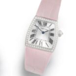 Cartier. A lady's 18K white gold and diamond set quartz wristwatch La Dona, Ref: 2905, Sold 7th ...