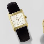 Patek Philippe. An 18K gold manual wind rectangular wristwatch Ref: 2488 , Sold 22nd August 1952