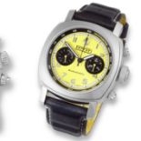 Officine Panerai for Ferrari. A Limited Edition stainless steel automatic chronograph wristwatch ...
