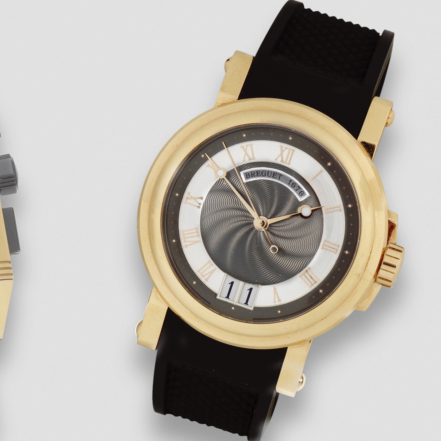 Breguet. An 18K rose gold automatic calendar wristwatch Marine, Ref: 5817, Circa 2008