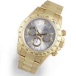 Rolex. An 18K gold automatic chronograph bracelet watch Daytona 'Zenith', Ref: 16528, Circa 1996