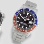 Rolex. A stainless steel automatic calendar bracelet watch with dual time zone and 'Pepsi' bezel ...
