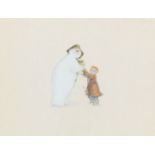 The Snowman: an original animation cel of the Snowman dancing with james, 1982,